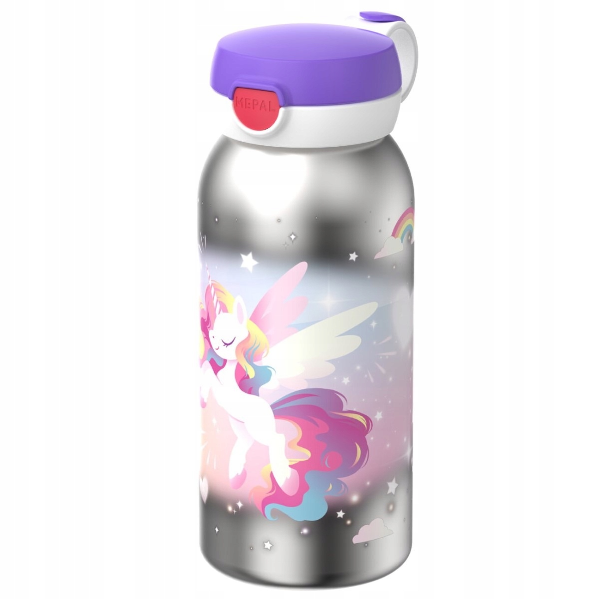 Butelka stalowa Flip Cap Campus 600 ml Unicorn Glow – Idealna dla dzieci