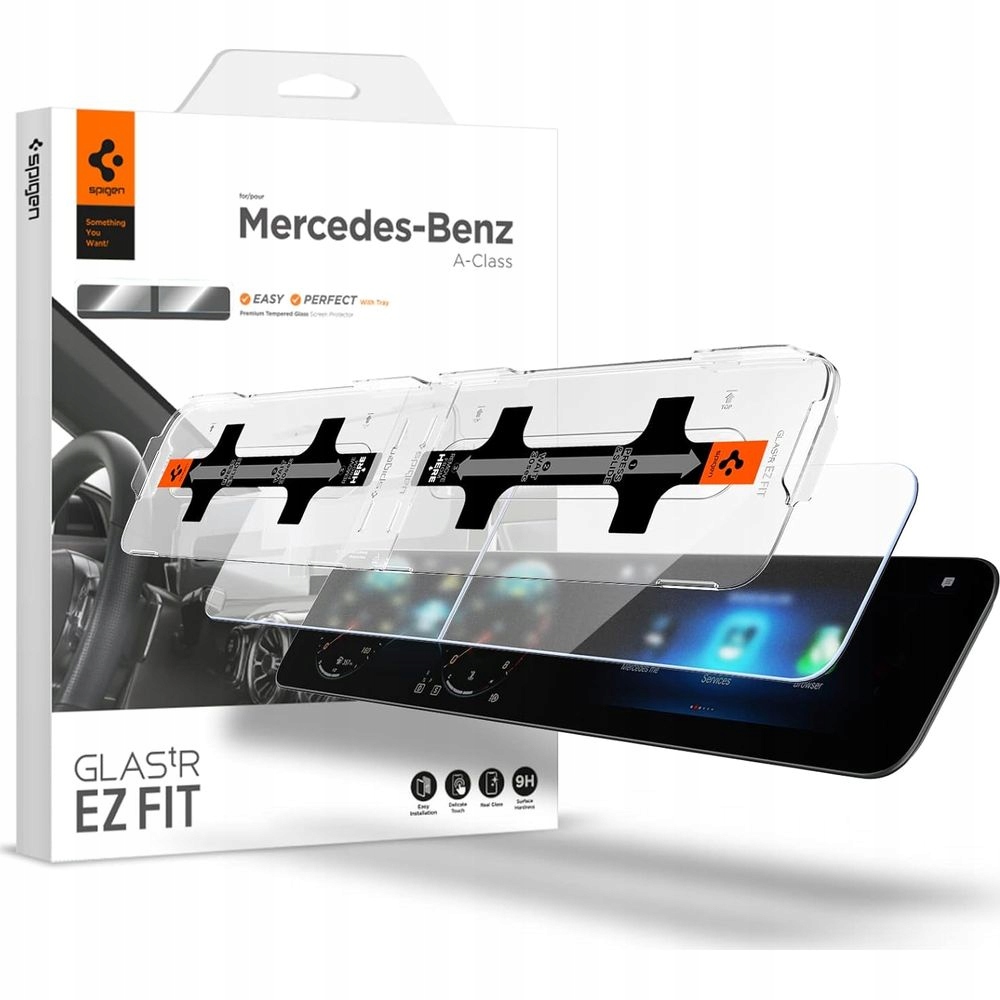 Spigen Mercedes Benz Glass tR EZ Fit Anti Glare - Ochrona ekranu dla A-Class 2021/2020