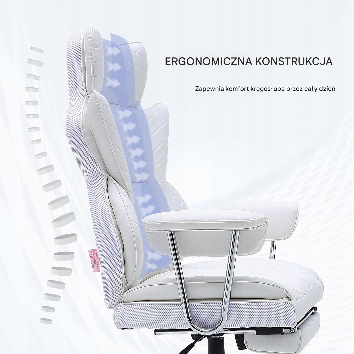 Ergonomiczna konstrukcja dla lepszego wsparcia kręgosłupa