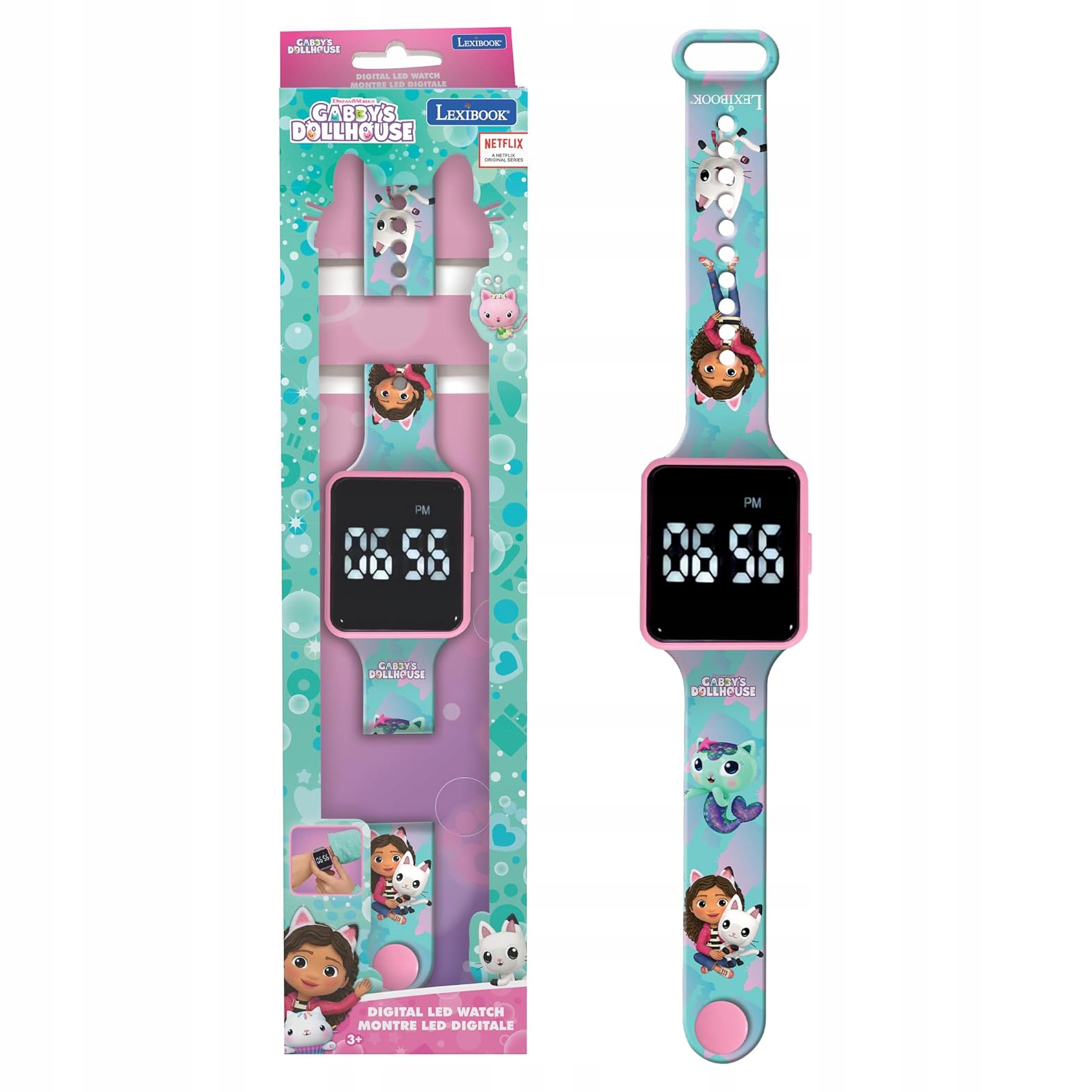 Smartwatch Lexibook – Cyfrowy zegarek dla dzieci z motywem Koci domek Gabi