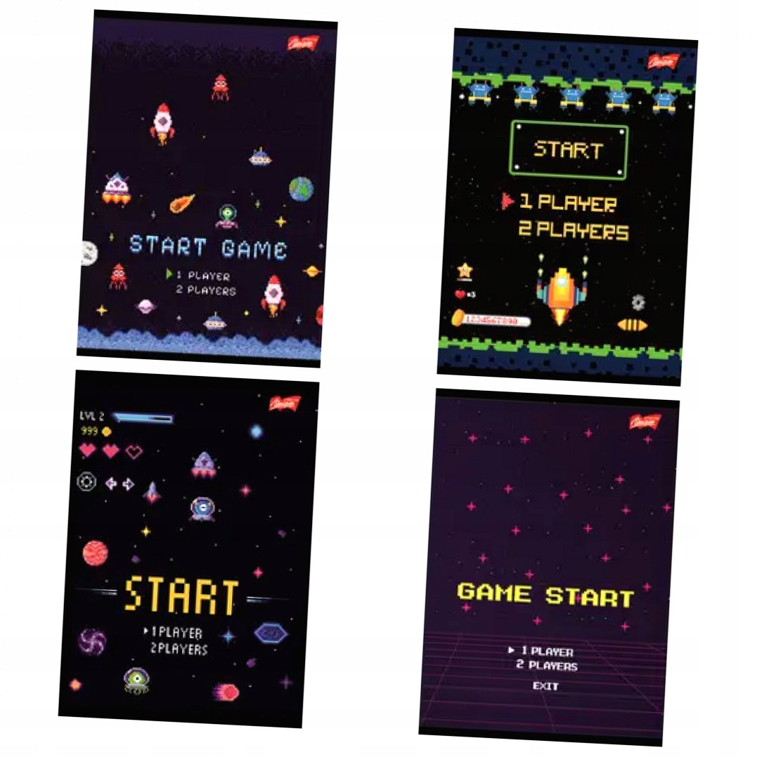 Zeszyt A5/16k linia kolorowa Pixel Universe – Idealny do biura i szkoły