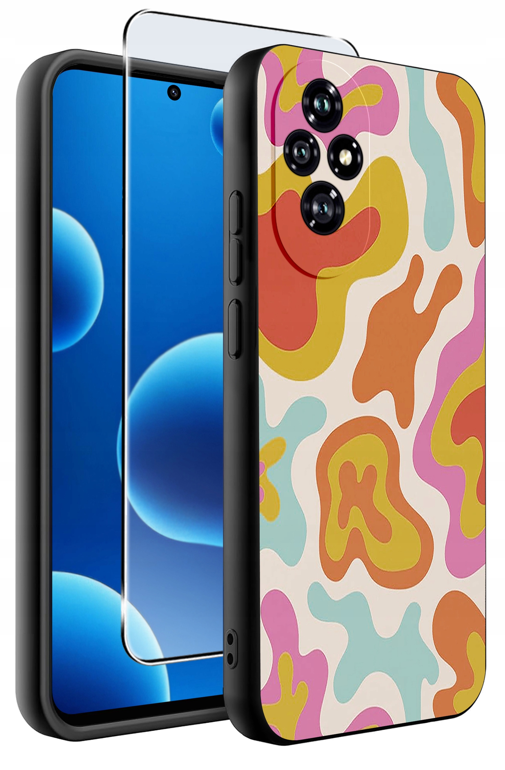 ETUI do Honor 200 5G | WZORY | SILIKONOWE MATT CASE + SZKŁO HARTOWANE 9H – Ochrona i styl w jednym