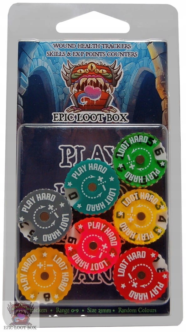 Epic Loot Box: Trackery 25 mm – Niezbędne akcesoria do gier planszowych