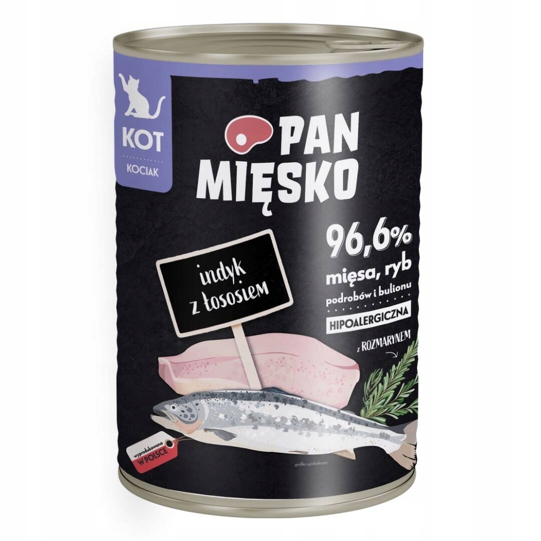 Wysoka zawartość mięsa i ryb – 96,6% naturalnych składników