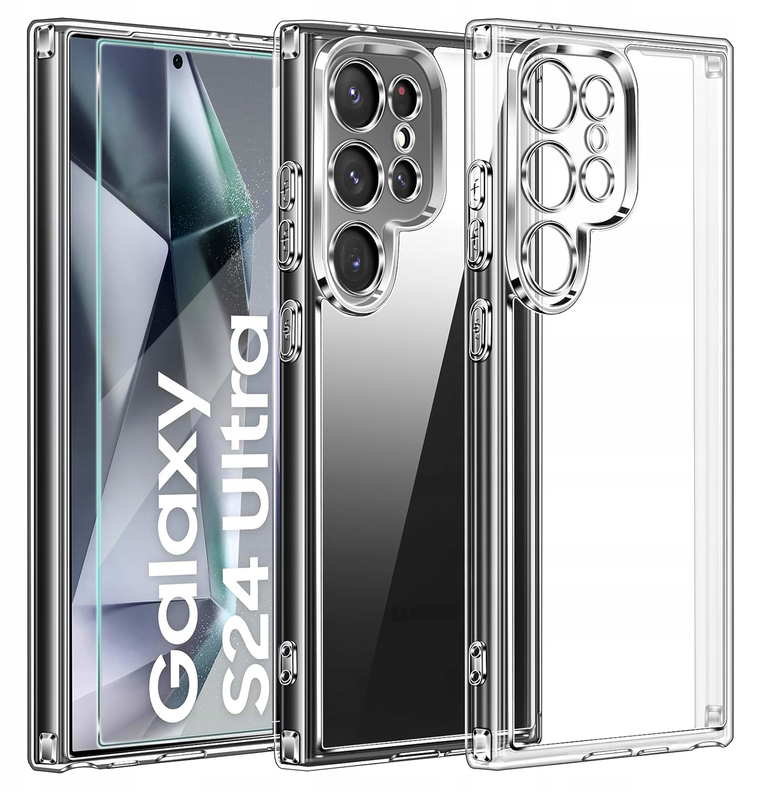 Etui do Samsung Galaxy S24 Ultra WZMACNIANE 360° CLEAR – Doskonała ochrona Twojego telefonu