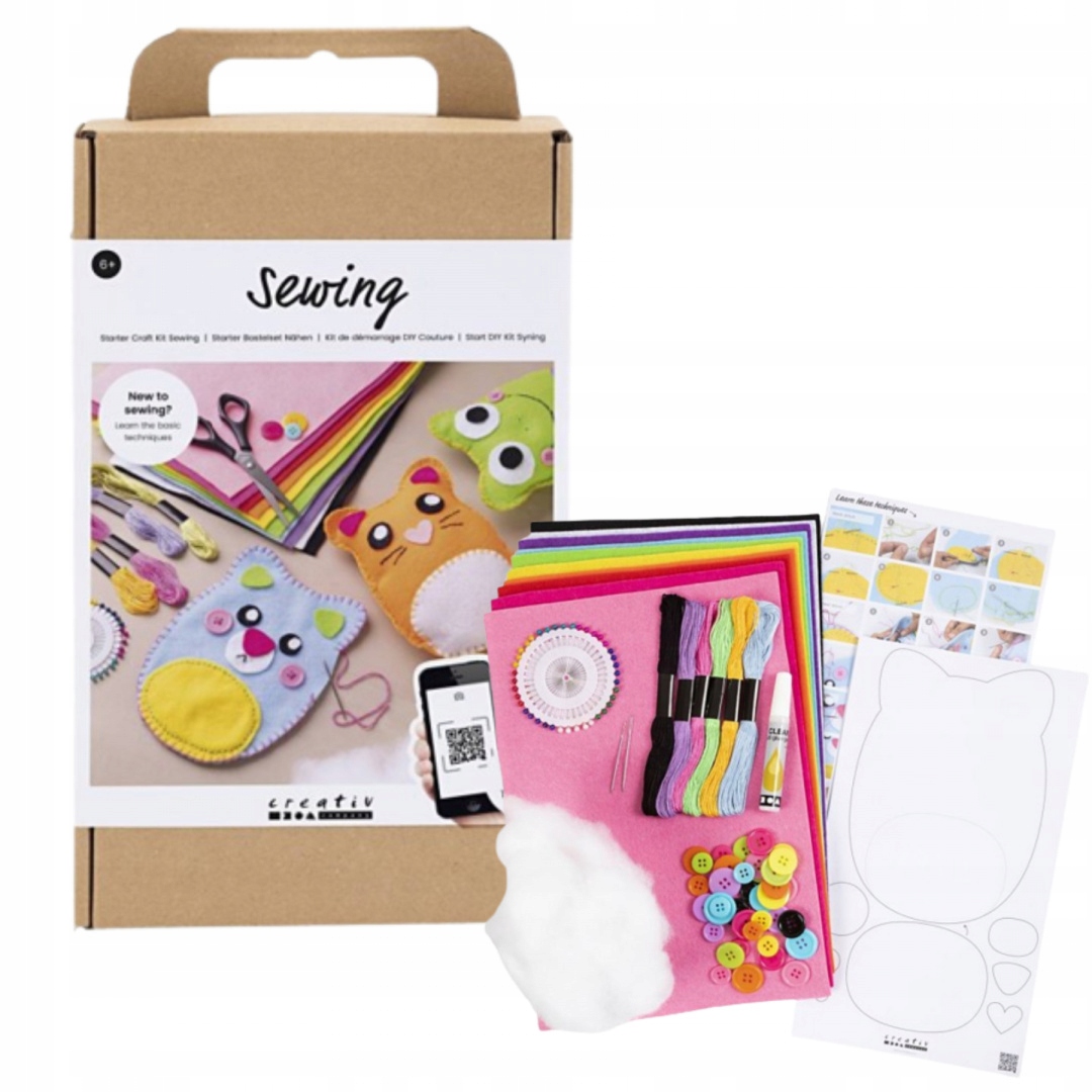 Zestaw kreatywny do szycia filcowych maskotek – Zrób to sam rinkinys