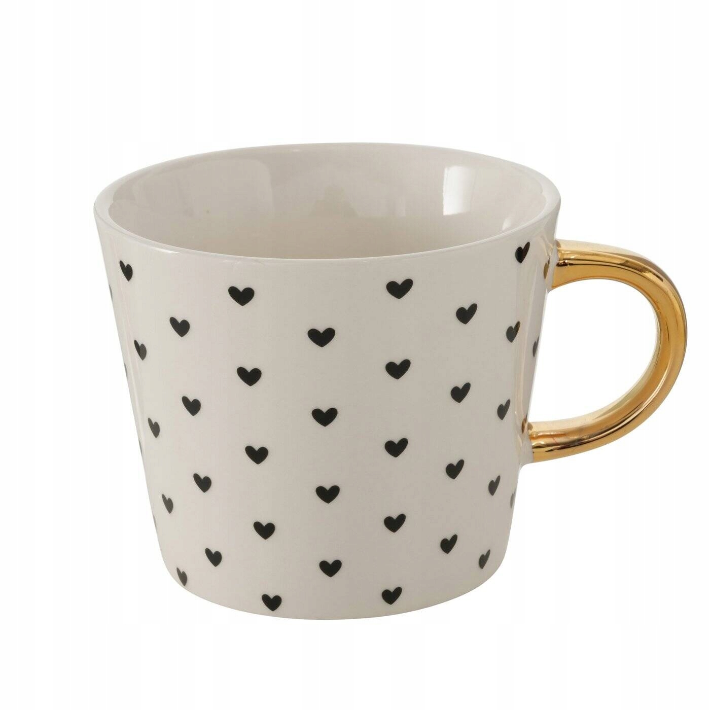 Kubek porcelanowy FAYETTE ze złotym uchwytem – Elegancja w Twoim wnętrzu