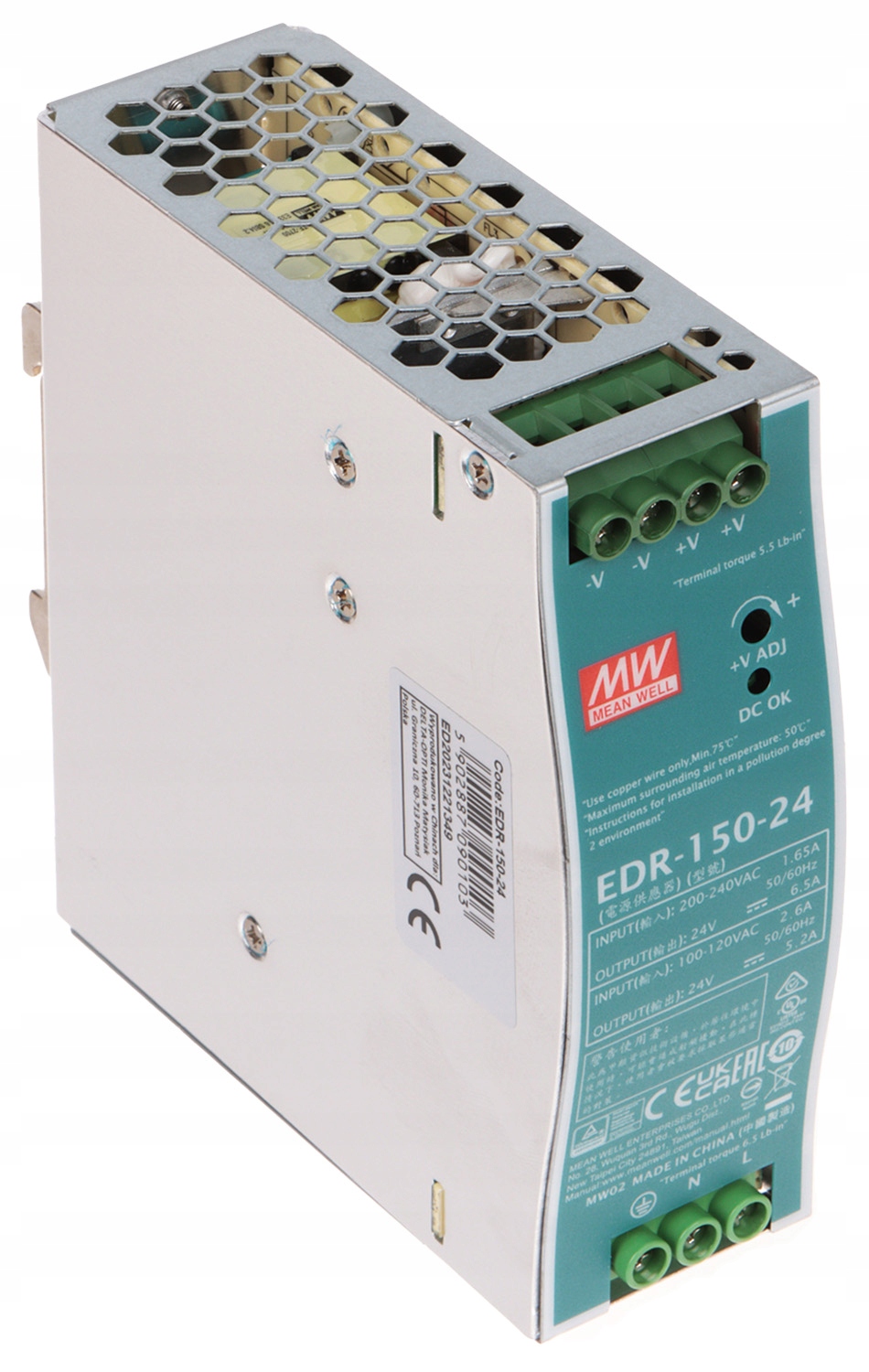 Zasilacz Impulsowy EDR-150-24 MEAN WELL – Niezawodne źródło zasilania