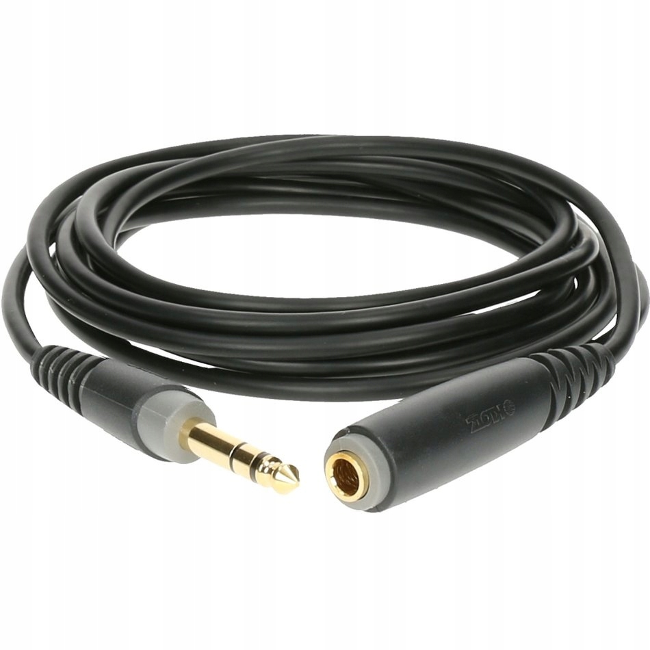 KLOTZ Kabel instrumentalny przedłużacz Audio Jack 6,3mm Stereo (wtyk / gniazdo) 6m – Wysoka jakość dźwięku