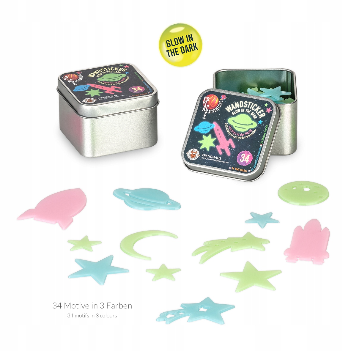 Zawartość zestawu – 34 sztuki w różnych kolorach i rozmiarach