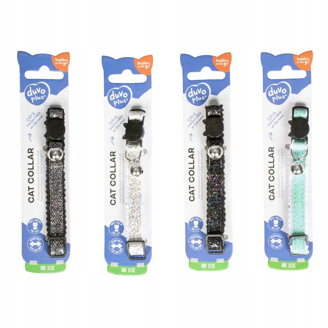 Duvo+ Obroża dla Kota Glitter Diamonds 20-30cm/10mm – Eleganckie akcesorium dla Twojego pupila