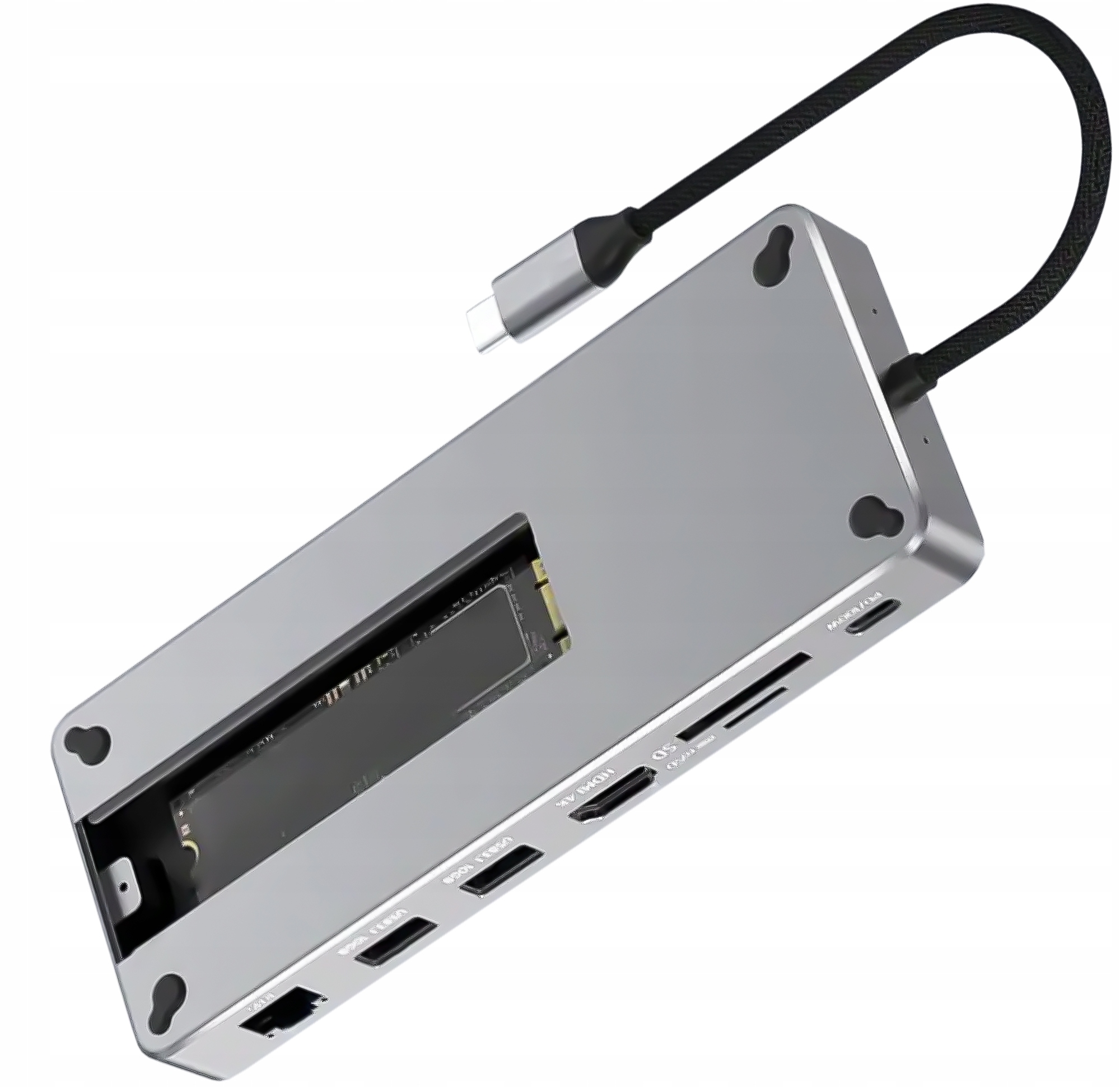 Urządzenie 2 w 1: Hub USB i obudowa na dysk