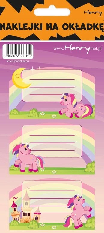 Naklejki na zeszyty - Kucyk - Idealne do dekoracji i organizacji