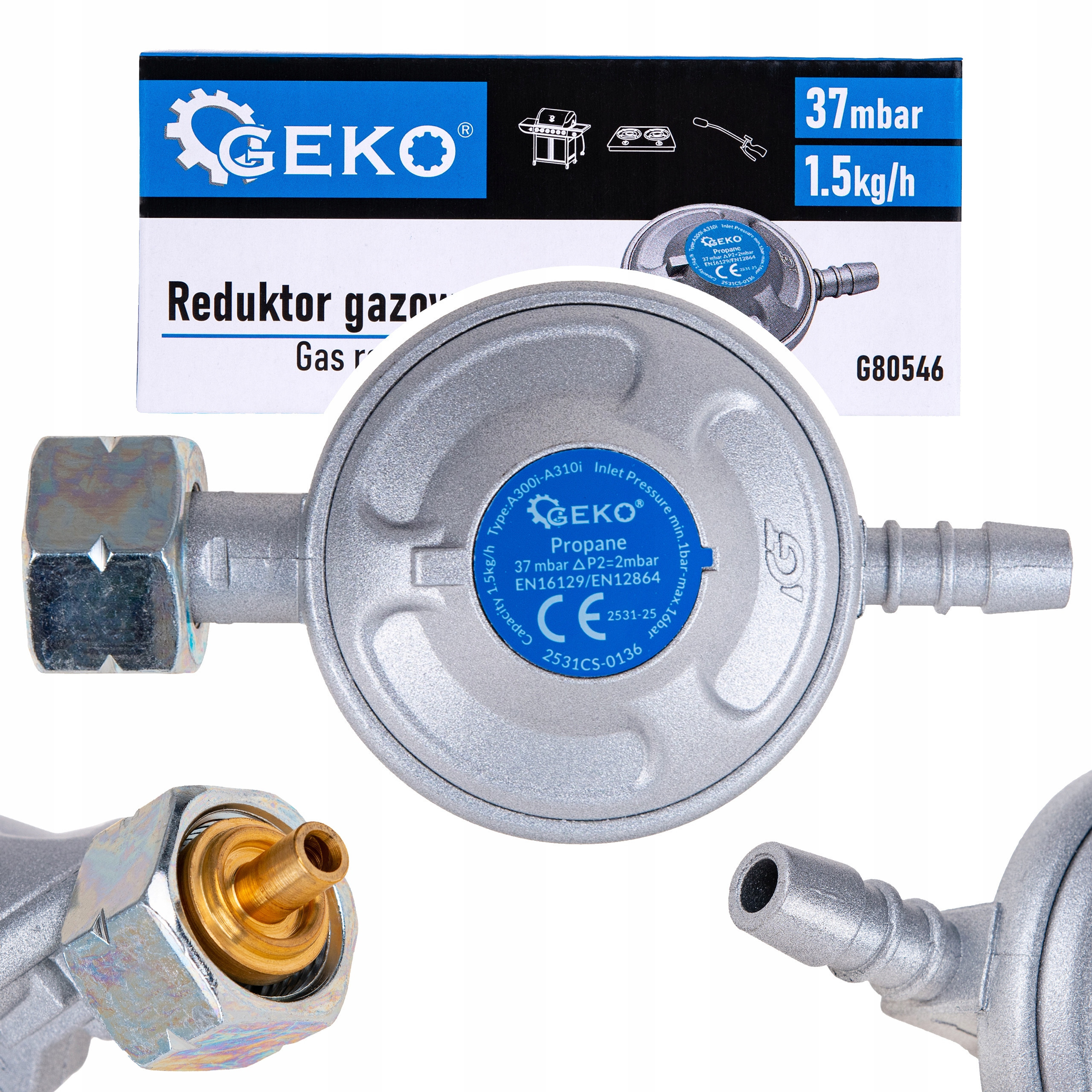 Reduktor gazowy 37mbar 1,5kg/h – Bezpieczne zasilanie gazem