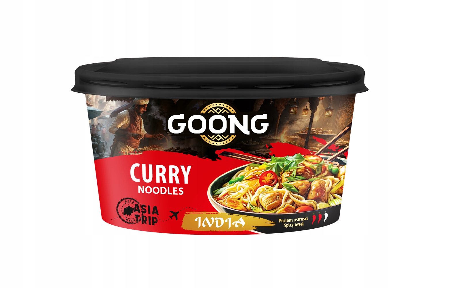 Goong Noodles z sosem Curry – Szybkie danie instant o smaku Azji