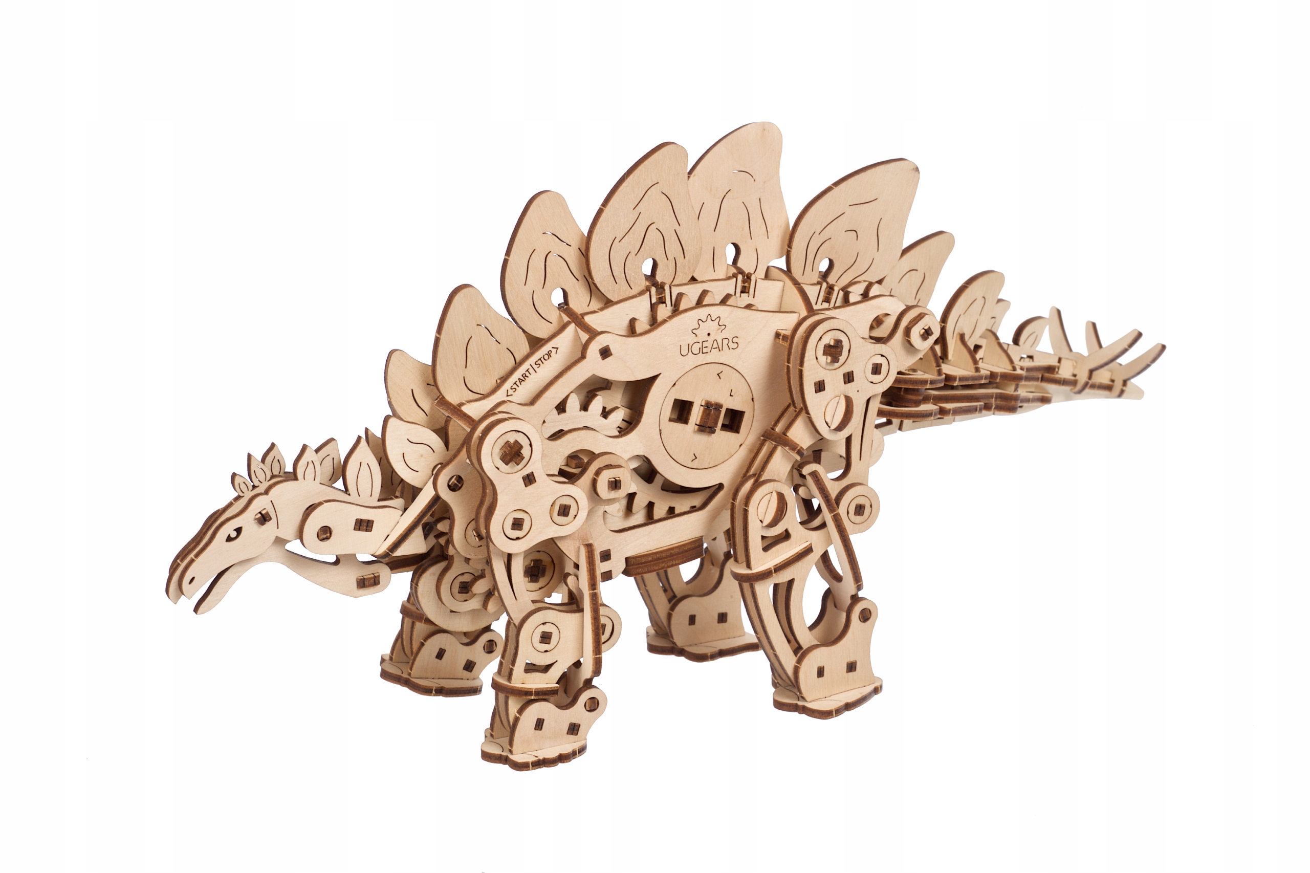 Składany Drewniany Model 3D - Stegozaur – Ożyw swoją pasję do dinozaurów!