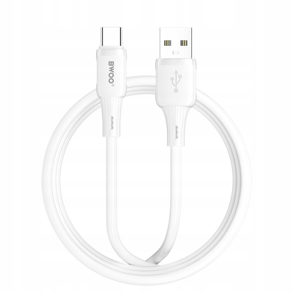BWOO kabel 3A silikonowy X329L USB - Lightning 1m biały – Wysoka jakość i wygoda użytkowania