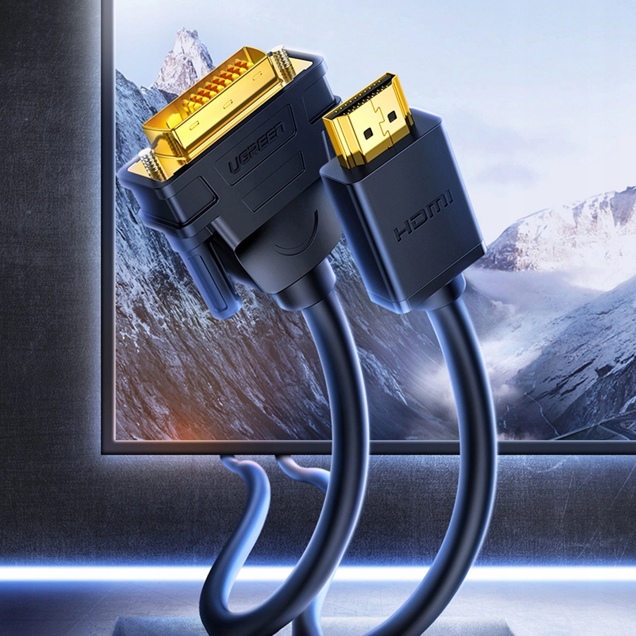 UGREEN KABEL HDMI - DVI FULL HD 1080P 2m – Idealne połączenie dla Twojego sprzętu