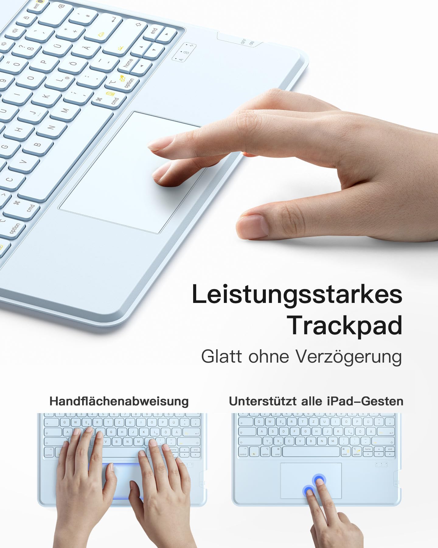 Wysoka jakość dotyku dzięki dużemu touchpadowi