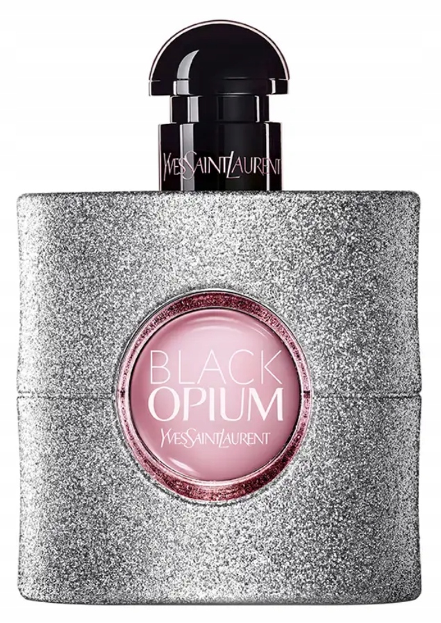 Elegancki flakon z brokatowym wykończeniem