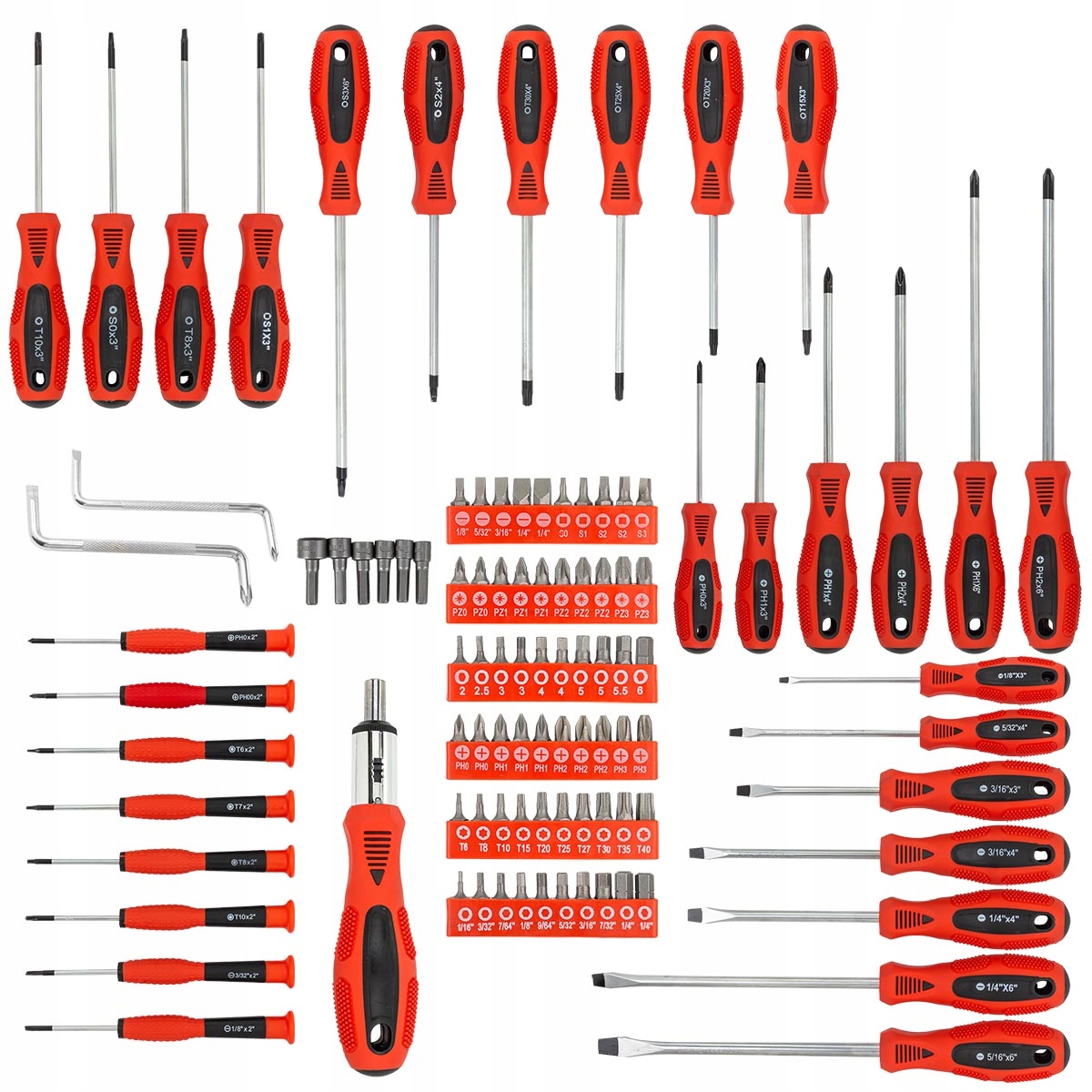 WKRĘTAKI + BITY kpl.100el. /JBC – Niezbędne narzędzie w każdym domu