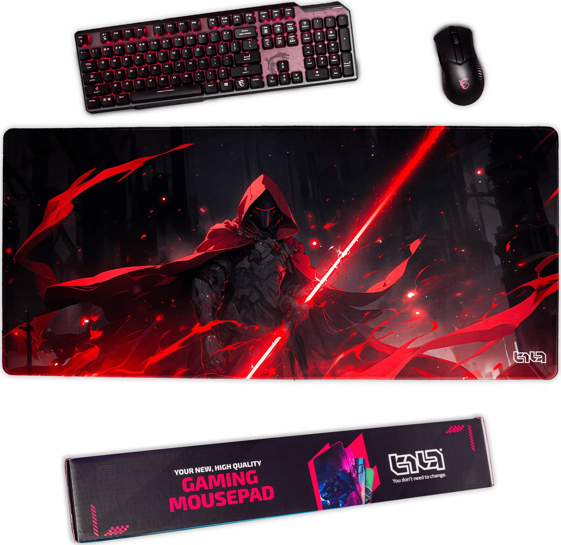 Podkładka Tilt DUŻA PODKŁADKA POD MYSZKĘ Czerwone Świetliste Ostrze 90x40 – Komfort i styl na Twoim biurku