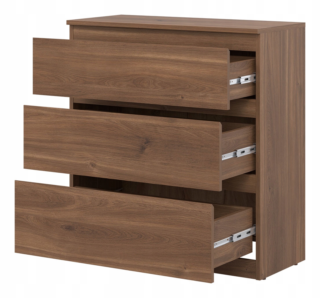 Praktyczne wnętrze z trzema szufladami