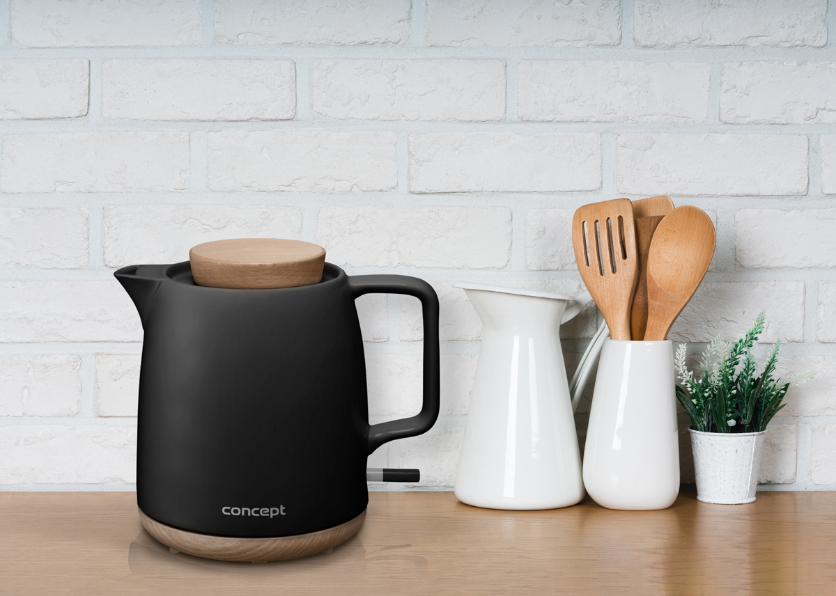 Czajnik elektryczny ceramiczny Concept 1L – Elegancja w Twojej kuchni