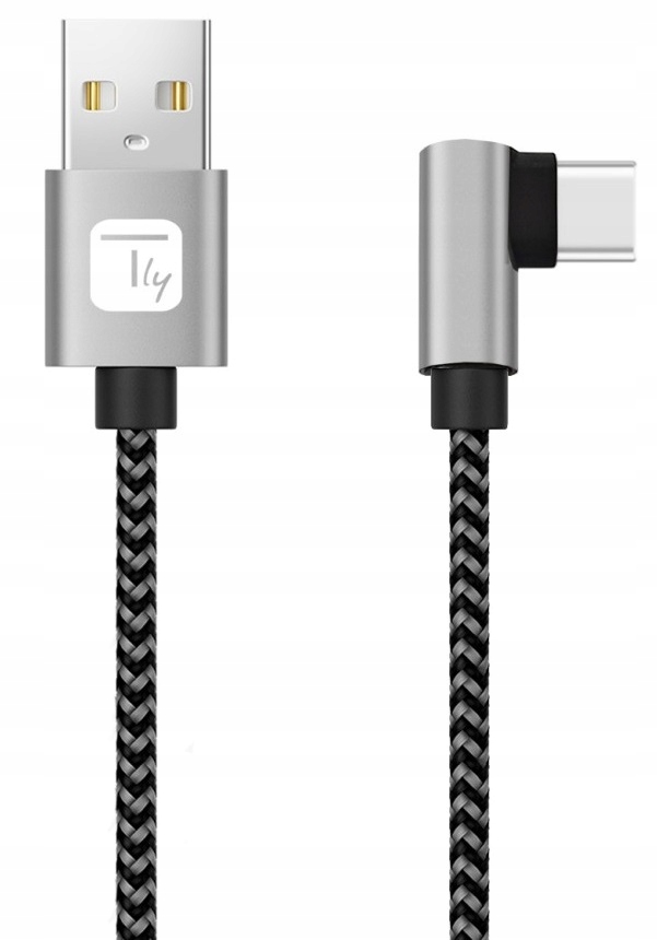 Techly Kabel USB 2.0 Typ-C Kątowy na Typ-A 2m 3A Szybki w Oplocie – Wydajność i wygoda w jednym