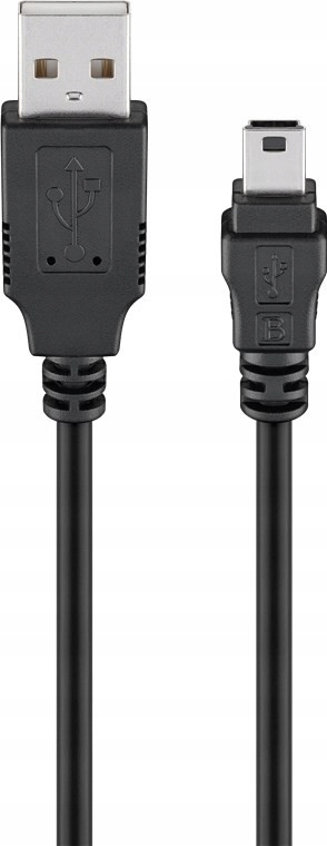 Kabel mini USB do synchronizacji i ładowania 1 m Czarny – Idealne rozwiązanie dla Twoich urządzeń