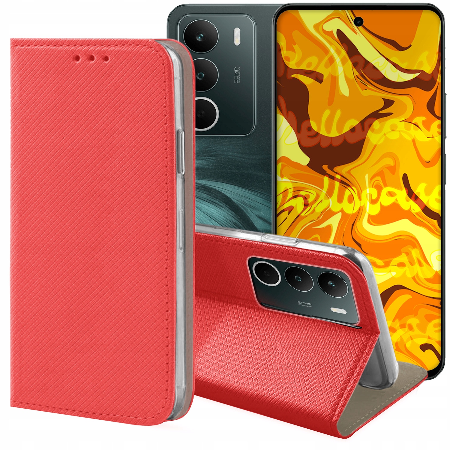 Stylowy design w kolorze czerwonym