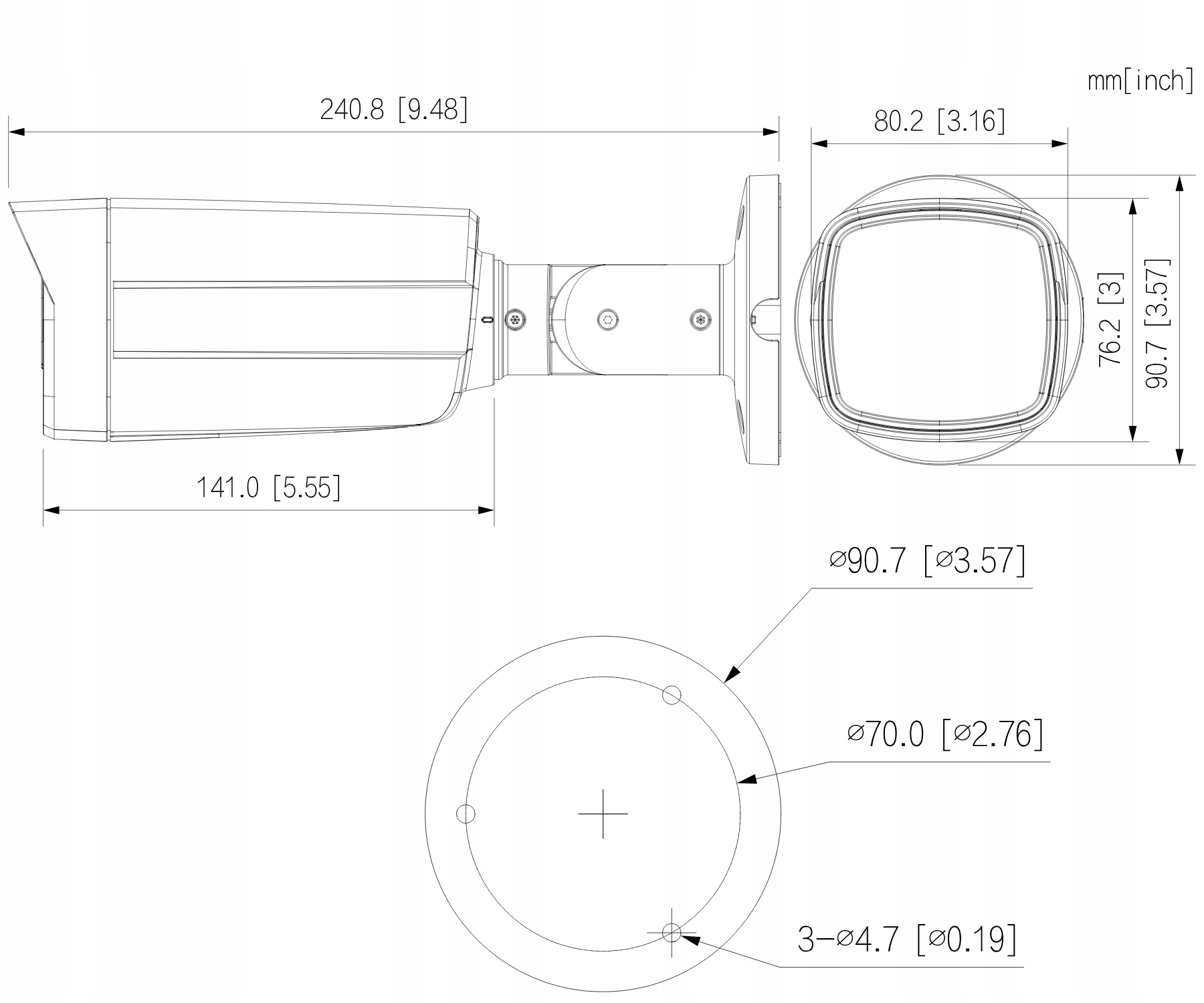 Obiektyw 3.6 mm – Szeroki kąt widzenia 81°