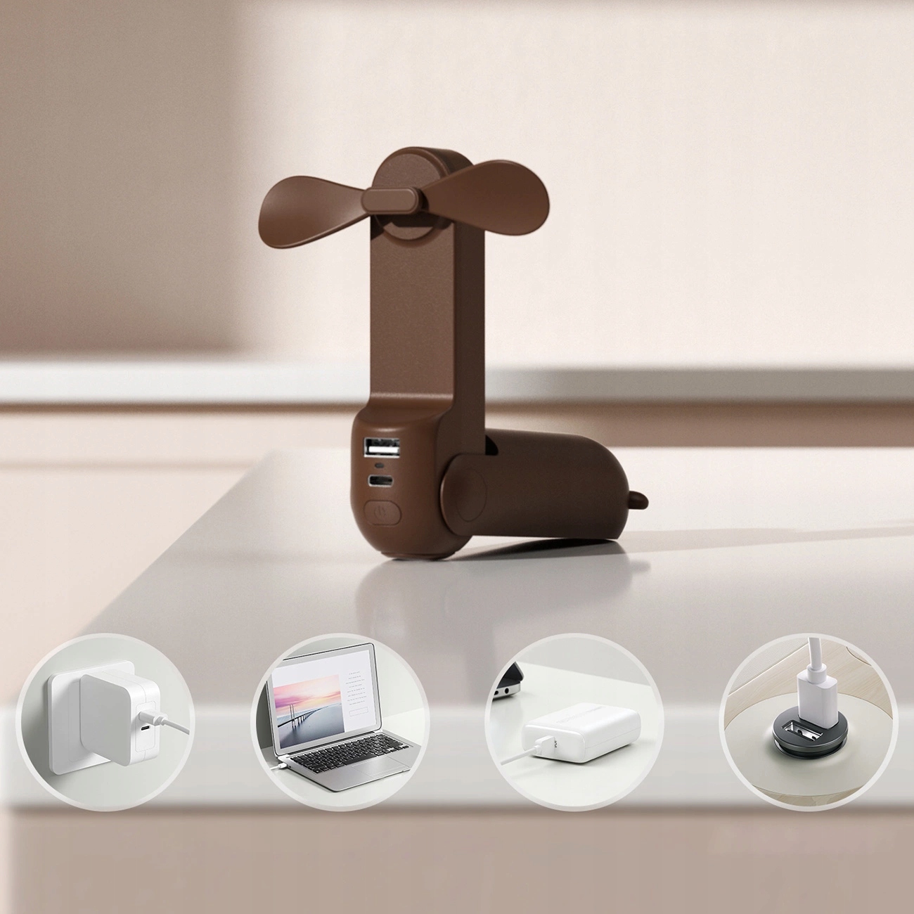 Wszechstronność 3w1: wentylator, latarka i powerbank