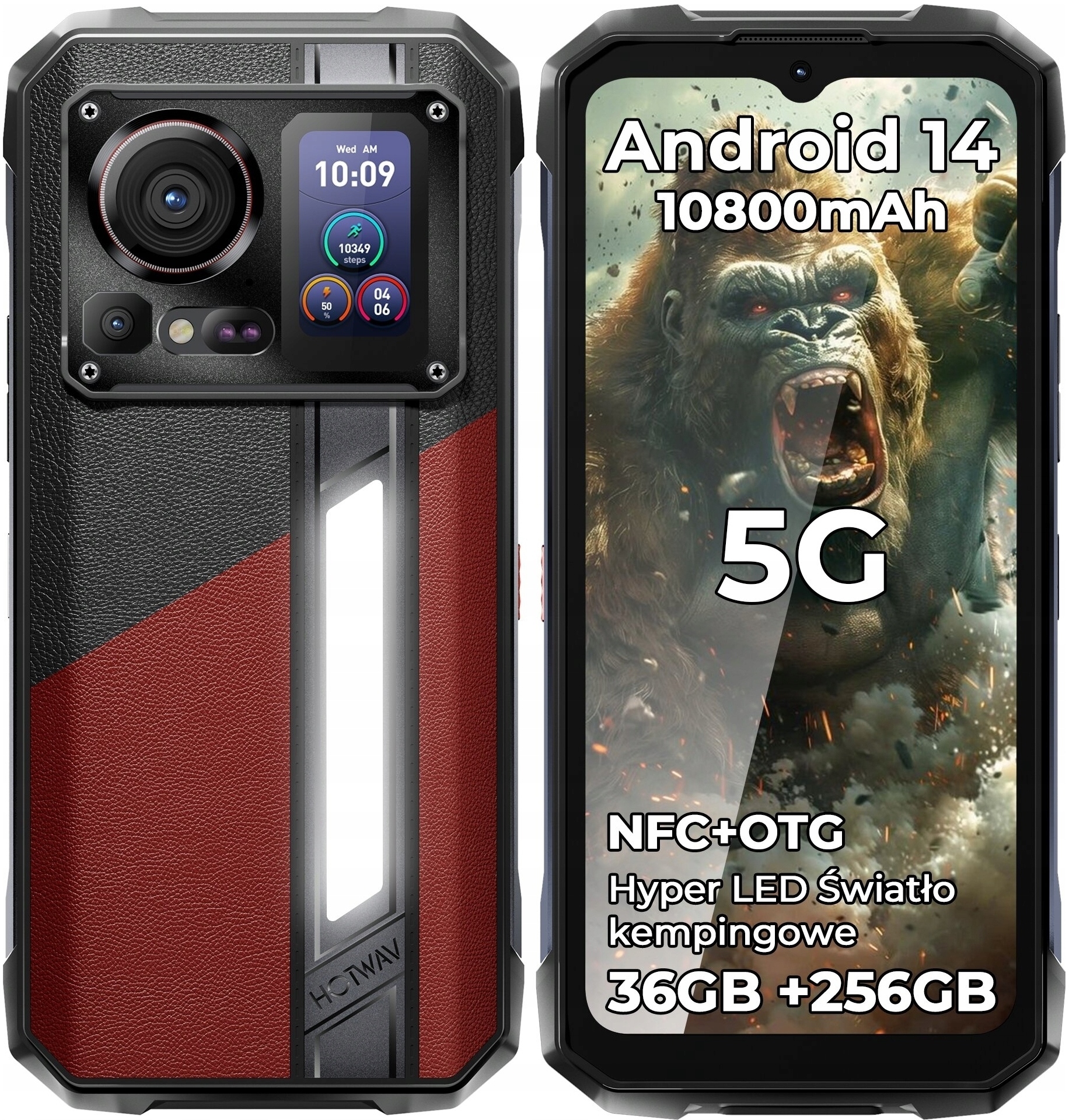 Potężna bateria 10800 mAh – długotrwałe użytkowanie