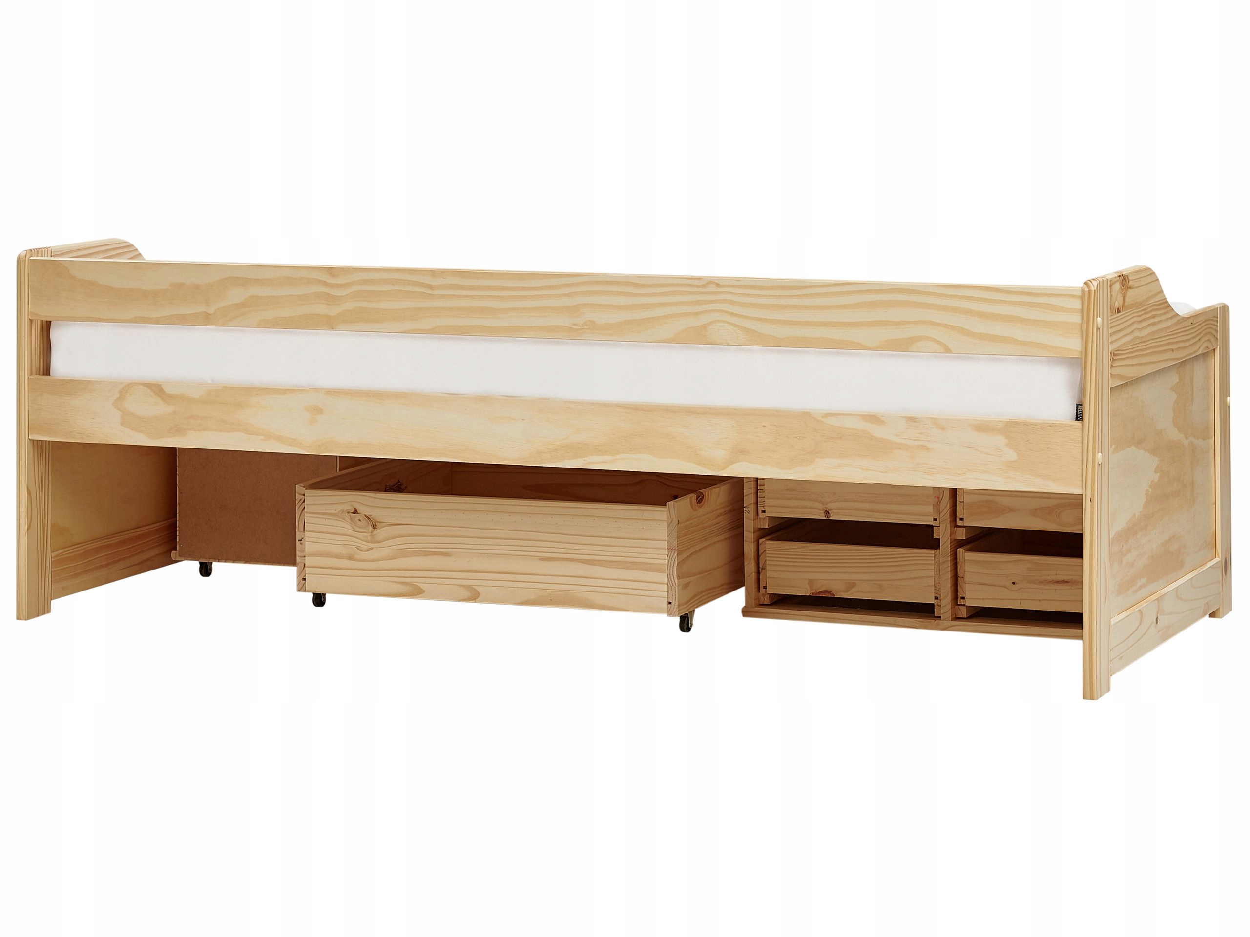 Stylowe wykonanie z jasnego drewna sosnowego