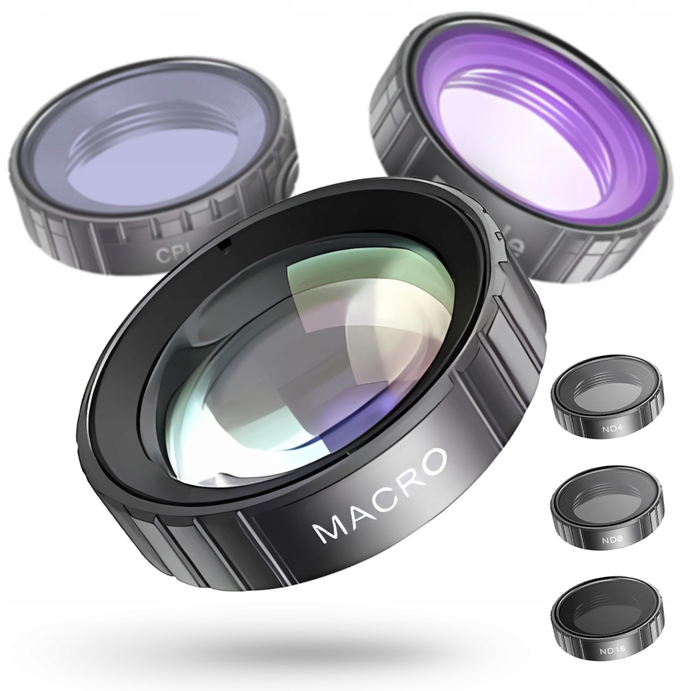 Soczewki Filtry CPL ND Obiektyw Makro do Kamery Sportowej GOMEDIA V39s – Ulepsz swoje zdjęcia i filmy