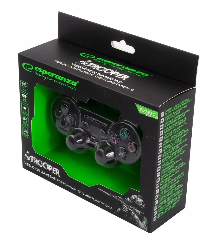 Pad przewodowy Esperanza Trooper (EGG107K) – Idealny kontroler do gier