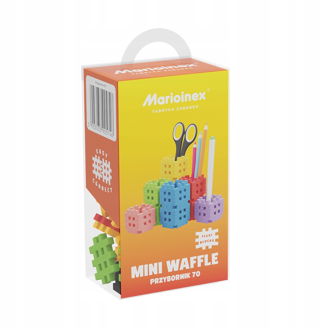 Marioinex Klocki konstrukcyjne Mini Waffle - Przybornik 70 elementów