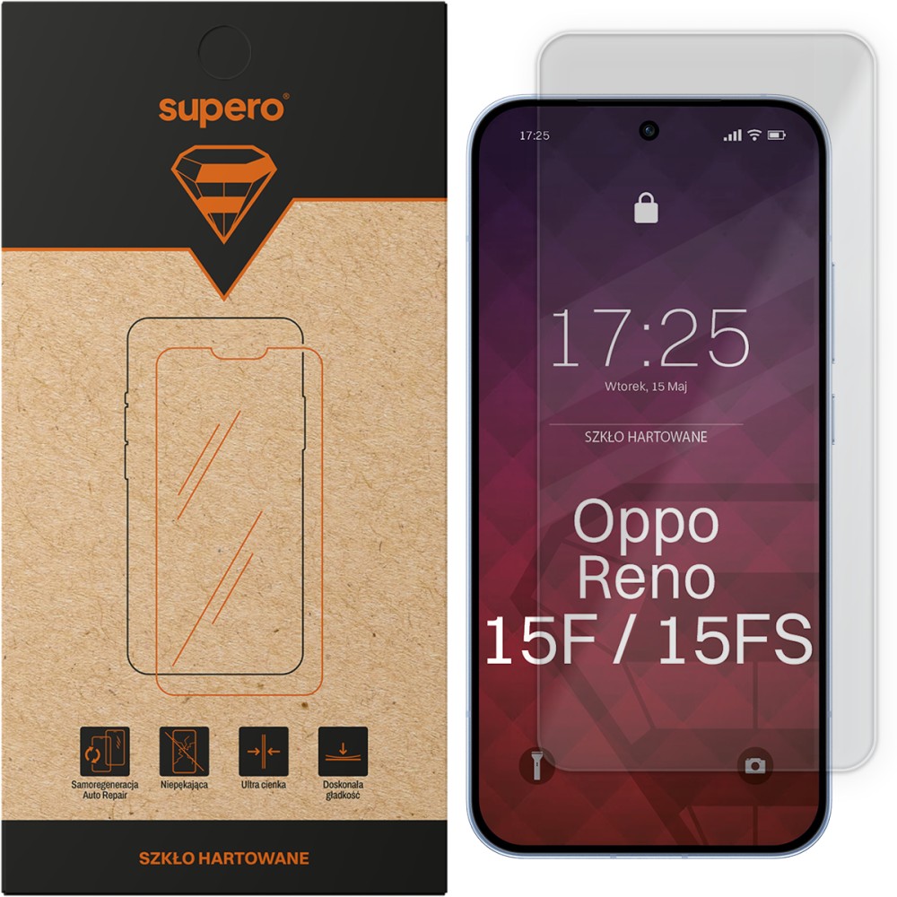 Szkło hartowane Supero do OPPO Reno 15F / 15FS – Doskonała ochrona ekranu
