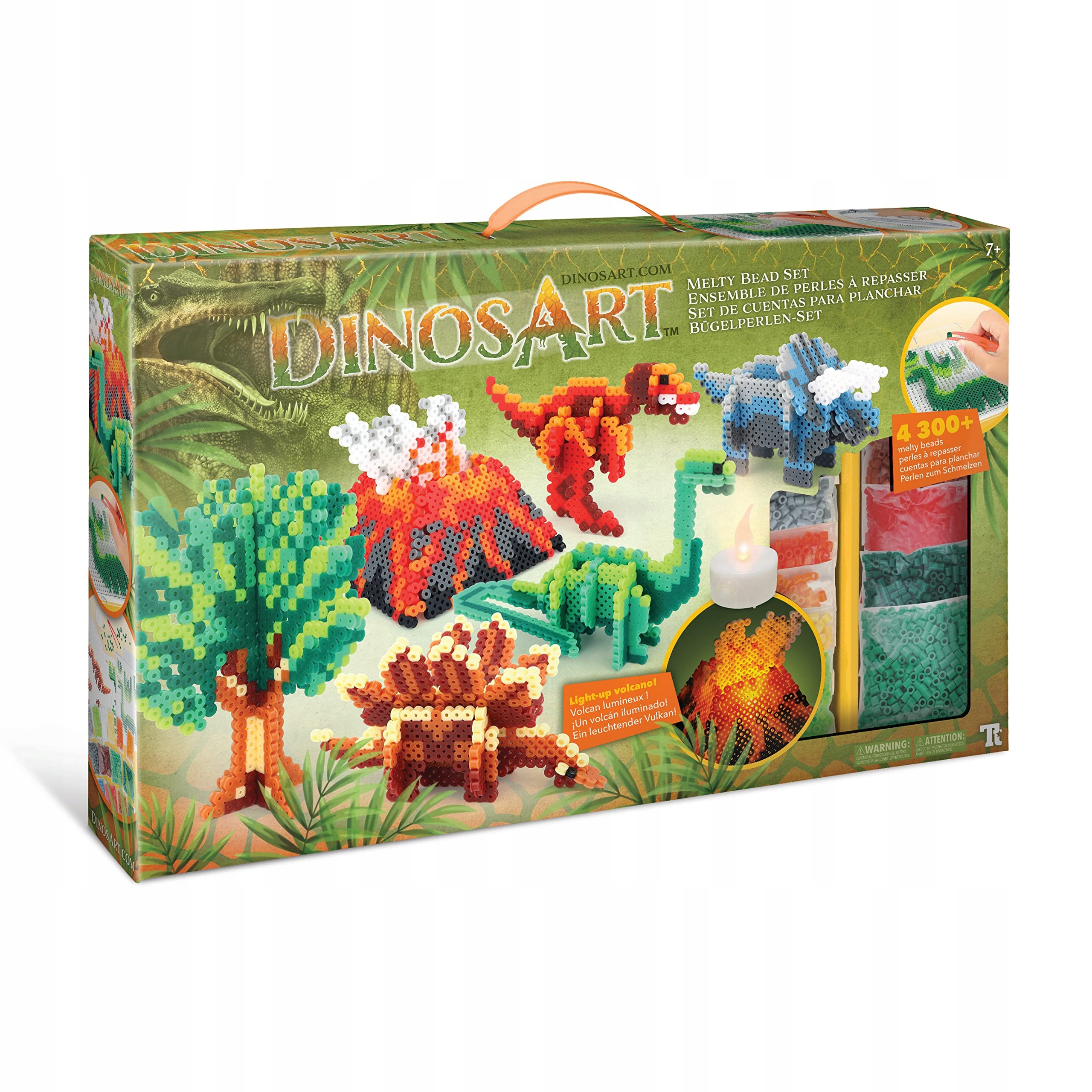 DINOSART 3D kreatywny zestaw Melty Bead, 15153 – Twórz i baw się z dinozaurami
