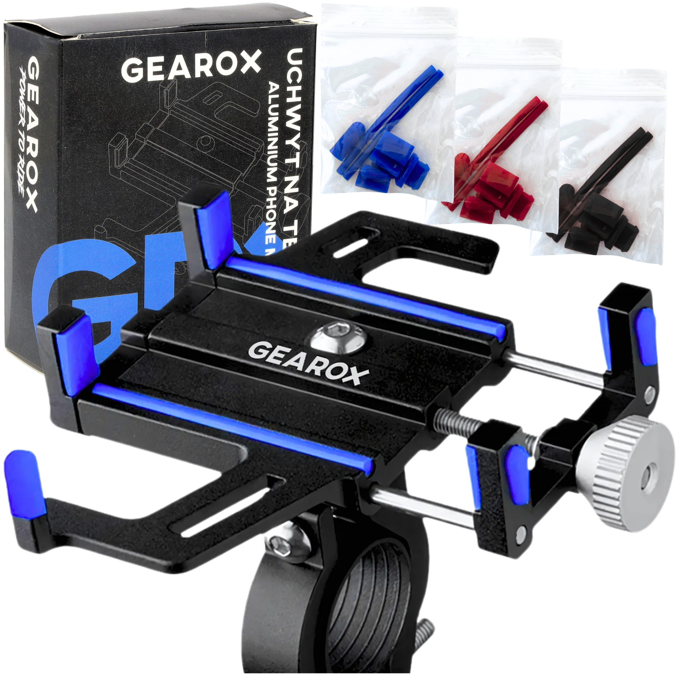 UCHWYT ROWEROWY NA TELEFON MONTOWANY NA KIEROWNICĘ ALUMINIOWY GEAROX GXR-1 – Idealne rozwiązanie dla aktywnych