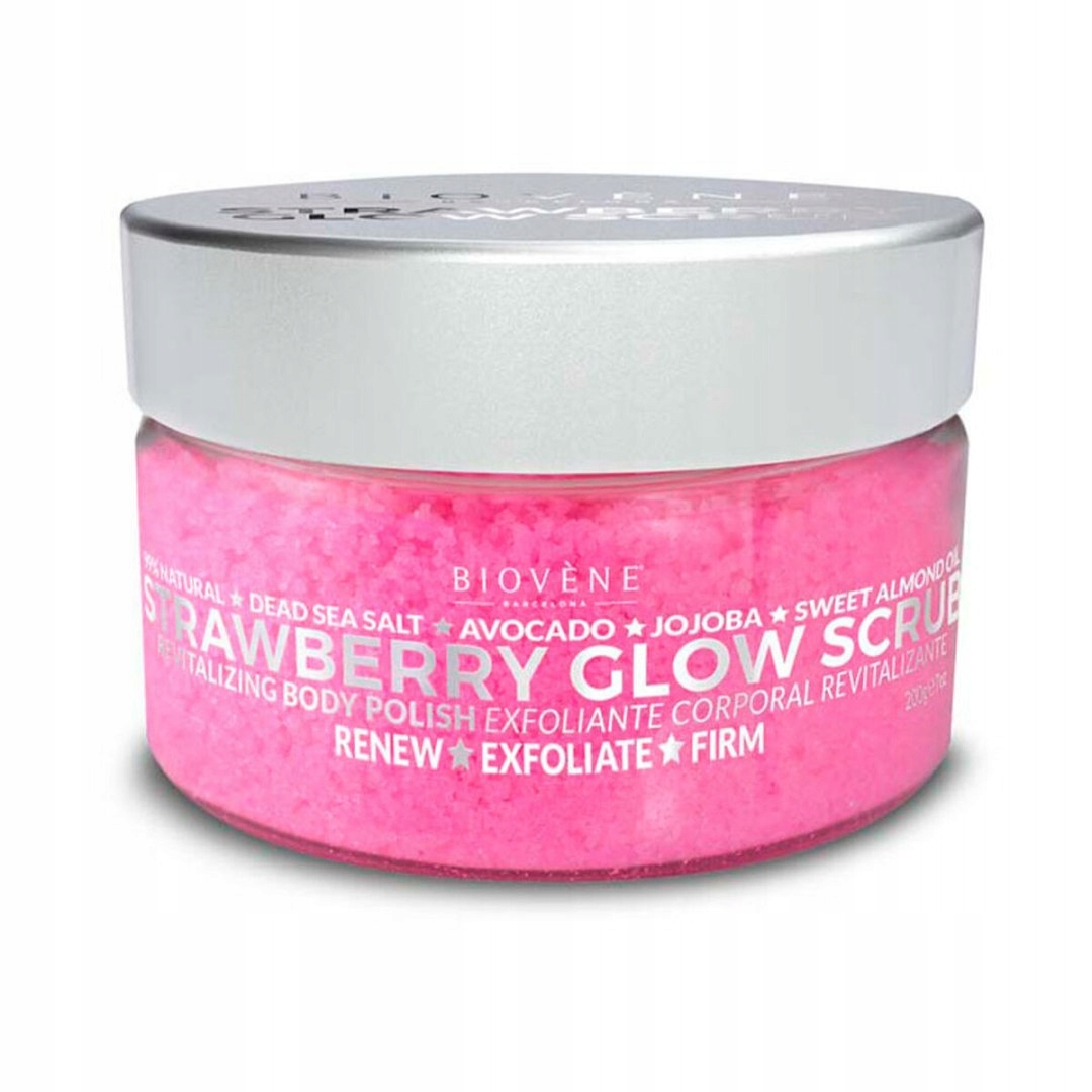 Balsam do Ciała Biovène Strawberry Glow Scrub 200 g – Twoja tajemnica pięknej skóry