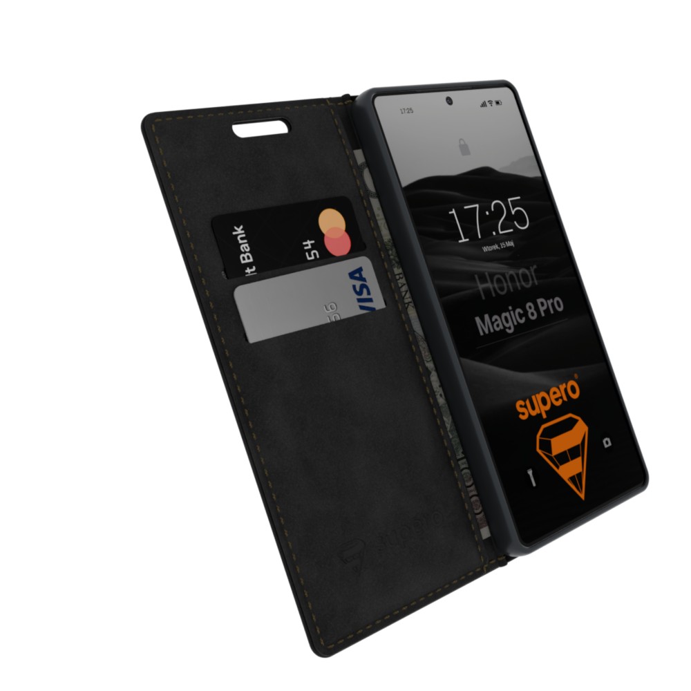Etui z klapką Supero Business Wallet Case do Honor Magic 8 Pro – Elegancka ochrona dla Twojego smartfona