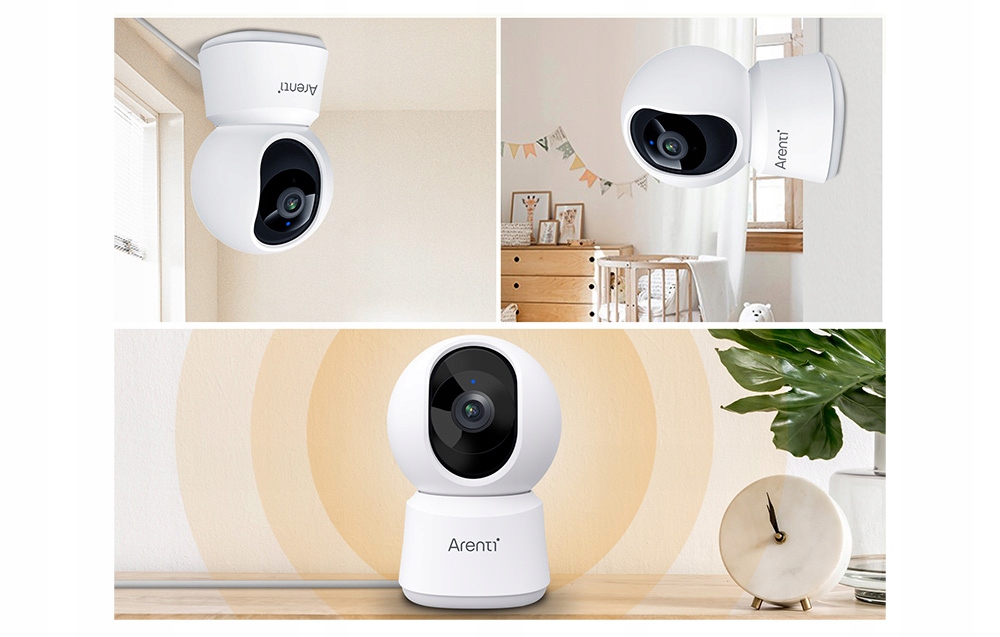 Funkcja obrotu 360° dla pełnej kontroli nad pomieszczeniem