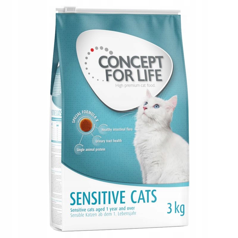 Sucha karma dla kota Concept for Life Sensitive 10 kg – Zdrowie i smak dla wrażliwych kotów