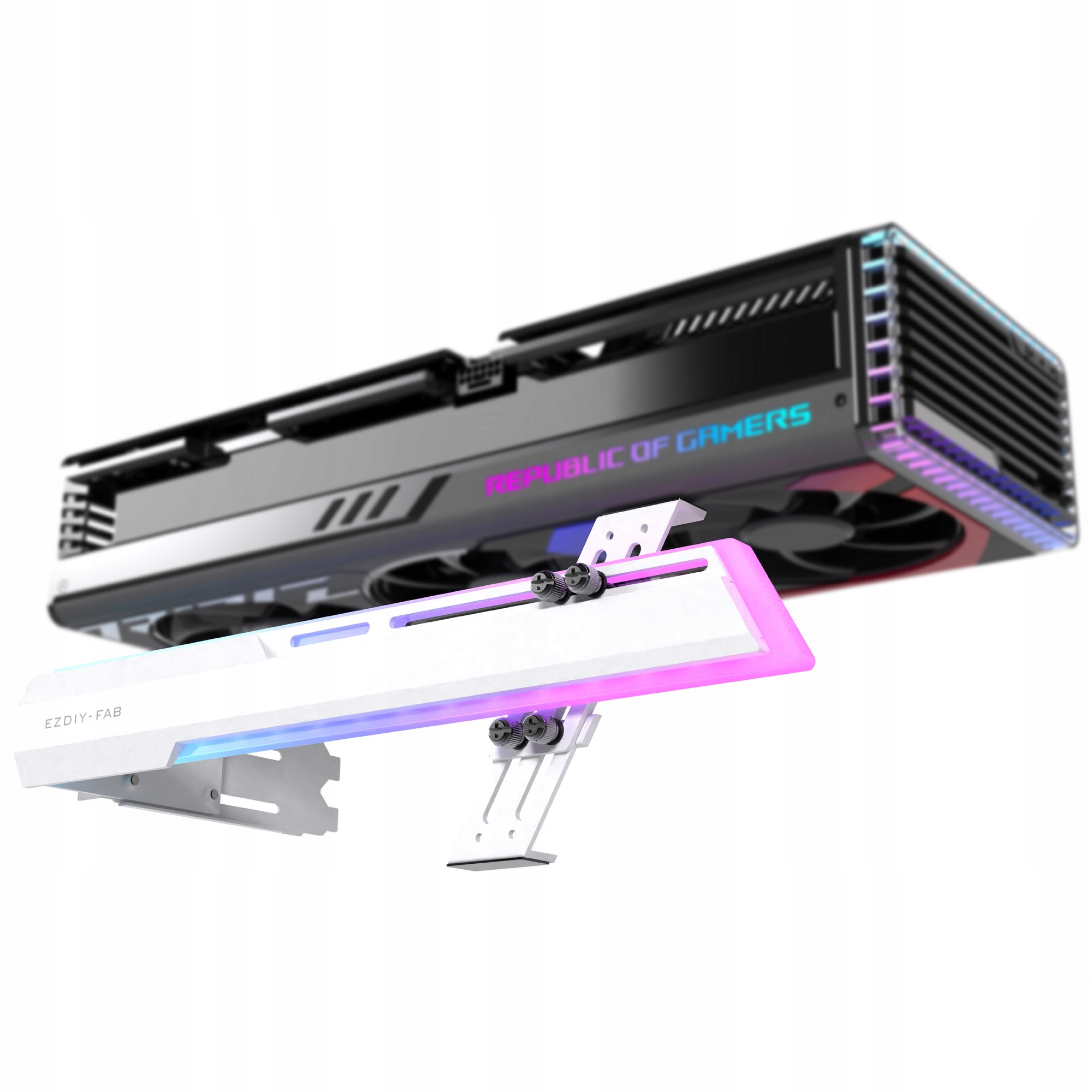 Podpórka Wspornik Uchwyt pod kartę graficzną ARGB GPU Biała – Stabilność i styl w Twoim komputerze