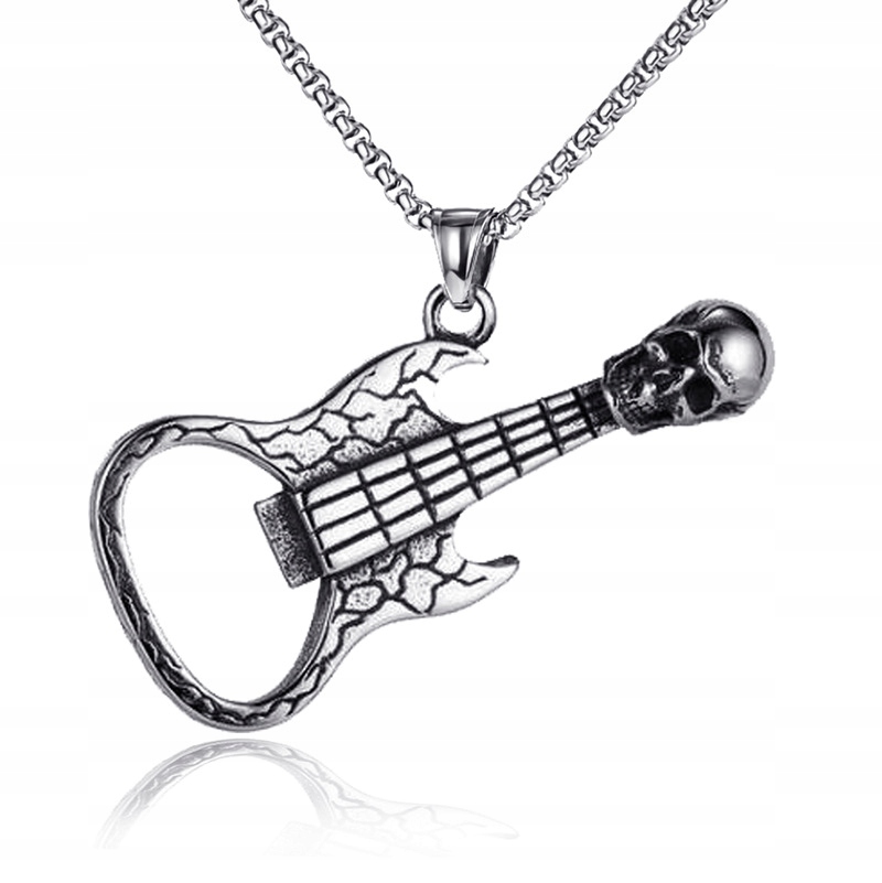 Naszyjnik Metal Czaszka Gitara Muzyk Artysta 376 – Wyjątkowy dodatek dla miłośników muzyki