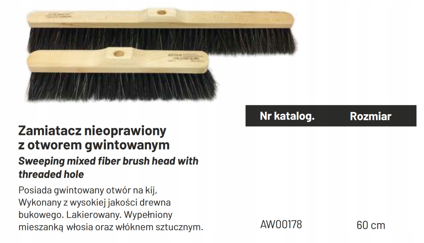 AWTools AW ZAMIATACZ / 60cm AW00178 – Idealne narzędzie do zamiatania