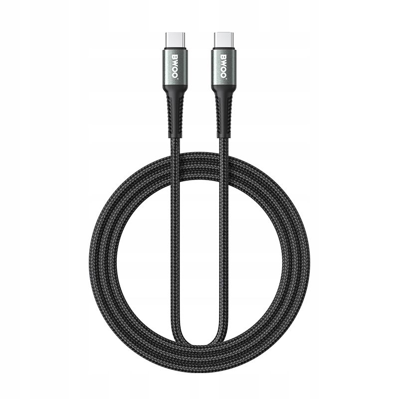 Kabel BWOO Pleciony USB-C - USB-C 2m 60W – Wydajność i styl w jednym