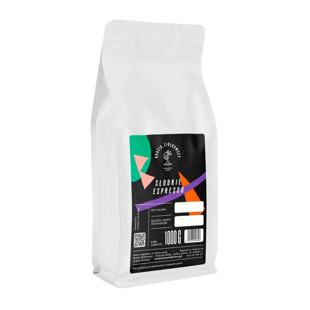 Bracia Ziółkowscy - Kawa ziarnista Słodkie Espresso 1 kg – Doskonały wybór dla miłośników kawy